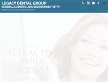 Tablet Screenshot of legacydentalgroup.com